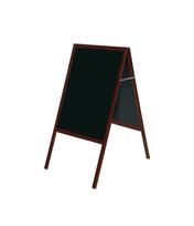 Dvipusė pastatoma kreidinė lenta BI-OFFICE 60x90, 120 cm aukštis, juodas rėmas, juoda lenta