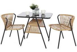 Lauko baldų komplektas Fiuggi, Black / Beige