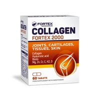 Fortex Kolagenas + hialuronas + Mg + vit. C, D ir K2, 90 tablečių