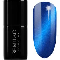 Semilac UV Hybrid Silk Effect gelinis nagų lakas, stingstantis UV / LED lempos šviesoje atspalvis 466 Blue Silk Pyjamas 7 ml