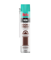 Šiaudelinės sandarinimo putos AKFIX 806, durims ir langams, 750 ml