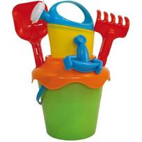 Smėlio žaislų rinkinys, su kibirėliu ir laistytuvu, 18 cm
