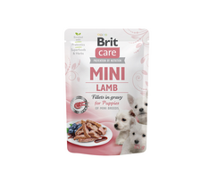 Brit Care Mini konservai jauniems šunims Puppy Lamb fillets in gravy, 24 x 85 g