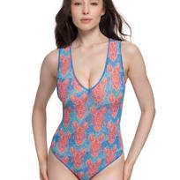RODASOLEIL Lobster pattern išmanusis maudymosi kostiumėlis be rankovių