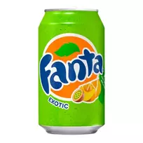 Egzotinių vaisių skonio gazuotas gaivusis gėrimas FANTA EXOTIC, 330 ml