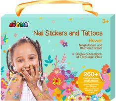 AVENIR 230+ nagų lipdukų ir tatuiruočių „Gėlės“