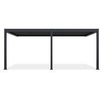 Pavėsinė Pergola ELEGANCE WALL AUTOMATIC 300x600 cm su LED, Anthracite, montuojama prie sienos