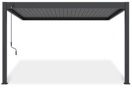 Pavėsinė Pergola DELUXE WALL 360x400x256 cm, Anthracite (montuojama prie sienos)