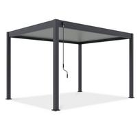 Pavėsinė Pergola ELEGANCE AUTOMATIC 300x400x256 cm su LED, Anthracite/Light Grey