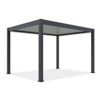 Pavėsinė Pergola DELUXE PRO AUTOMATIC 300x400x256 cm su LED, Anthracite/Light Grey