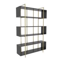 Knygų lentyna Kalune Design Bruti 875ZNA4509, auksinė/juoda