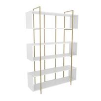 Knygų lentyna Kalune Design Bruti 875ZNA4510, auksinė/balta