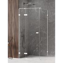 New Trendy Avexa White dušo kabina 90x90cm balta matinė furnitūra, kairinė
