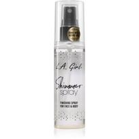 L.A. Girl Cosmetics Shimmer Spray purškiamasis makiažo fiksatorius veidui ir kūnui atspalvis Gold 80 ml