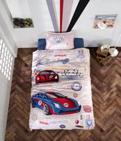 Vaikiškas patalynės komplektas CREYA GARAGE, 145 x 210 cm, 50 x 70 cm, 100% medvilnės