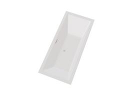 Vonia Besco Vera, 180 x 80 cm, be apdailos, su sifonu su persipylimu slim chrome