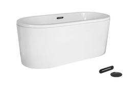 Vonia Besco Victoria, 185 x 83 cm, su sifonu su persipylimu slim juodu