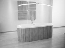 Vonia Besco Victoria, 185 x 83 cm, be apdailos, su sifonu su persipylimu slim grafito