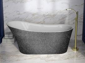 Vonia Besco Calima Glam Graphite, 170 x 74 cm, su baltais dangteliais