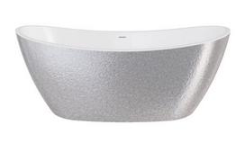 Vonia Besco Ayla Glam Silver, 170 x 80 cm, su chrome sifonu