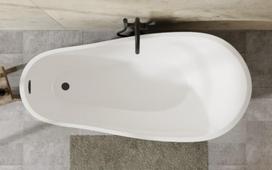 Vonia Besco Melody Black&White Matt, 150 x 80 cm, su juodais dangteliais