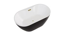 Vonia Besco Navia Black&White Matt, 160 x 80 cm, su auksiniais dangteliais