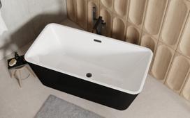 Vonia Besco Evita Black&White Matt, 160 x 80 cm, su juodais dangteliais