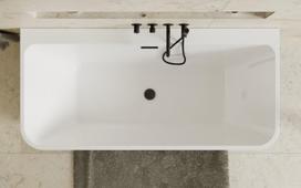 Vonia Besco Varya Black&White Matt, 150 x 75 cm, su juodais dangteliais