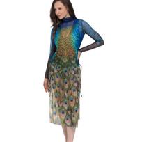 RODASOLEIL Peacock Mayura paplūdimio tunika / suknelė