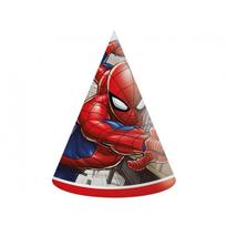 Gimtadienio kepuraitės su Žmogumi Voru "Spiderman Crime Fighter" (6 vnt)