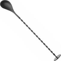 Bar Up Ilgas kokteilių baro šaukštas su purkštuku 280 x 35 mm - juodas