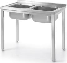 Hendi "Budget Line" Plieninis dvigubas praustuvas 1000 x 600 x 850 cm - 817049