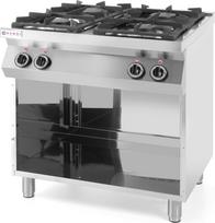 Hendi "Kitchen Line" 4 degiklių dujinė viryklė ant atviro pagrindo Š 800 mm D 700 mm