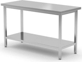 Hendi Centrinis plieninis stalviršis su lentyna 160x70x85 cm - 810736