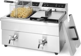 Hendi Dviguba indukcinė keptuvė su čiaupu KITCHEN LINE 2x 8 L 215029