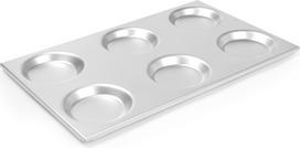 Hendi GN 1/1 aliuminio dėklas su profiliuotais apskritimais 125 mm 530x325 mm 808740