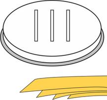 Hendi Makaronų gaminimo antgalis PAPPARDELLE plačios juostelės su 5 skylutėmis 16x1 mm MPF2.5/4 - 229385