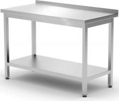 Hendi Sieninis stalviršis su kraštine lentyna "Budget Line STAL" 1000 x 600 x 850 mm - 817278