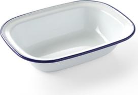 Hendi Stačiakampė balta emaliuota lėkštė 215x160 mm 621219