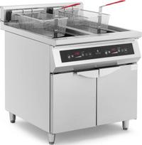 Royal Catering Dviguba indukcinė keptuvė su spintele 2 x 30 l 60-190 C 380 V 20000 W