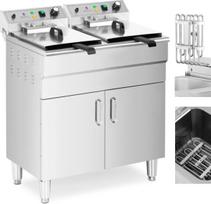 Royal Catering Elektrinė dviguba keptuvė, laisvai pastatoma su spintele 400 V 10000 W 26 l