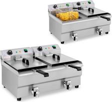 Royal Catering Elektrinė maitinimo dviguba keptuvė su čiaupu 230 V 2 x 3200 W 2 x 13 L