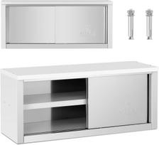 Royal Catering Maitinimo sieninė spintelė su stumdomomis durimis STAL 130 kg 120 x 40 x 50 cm