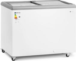 Royal Catering Matinio stiklo šaldiklis su užraktu šaldytiems ledams 280 l 257 W