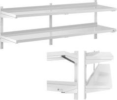 Royal Catering Prie sienos tvirtinama dviguba reguliuojama lentyna STAL 180 x 40 cm