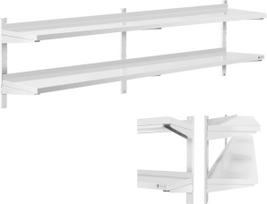 Royal Catering Prie sienos tvirtinama dviguba reguliuojama lentyna STAL 200 x 40 cm