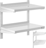 Royal Catering Prie sienos tvirtinama dviguba reguliuojama lentyna STAL 60 x 40 cm