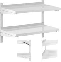 Royal Catering Prie sienos tvirtinama dviguba reguliuojama lentyna STAL 80 x 40 cm