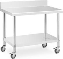 Royal Catering Sieninis stalviršis su apvadu ant ratukų 1 lentyna 100 x 60 cm iki 155 kg