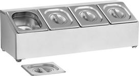 Royal Catering Stovas 4 x GN1/6 maitinimo konteineriams + 4 x konteineriai